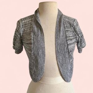 FANG dolled up vintage y2k 2000’s mini knit gray shrug cardigan sweater